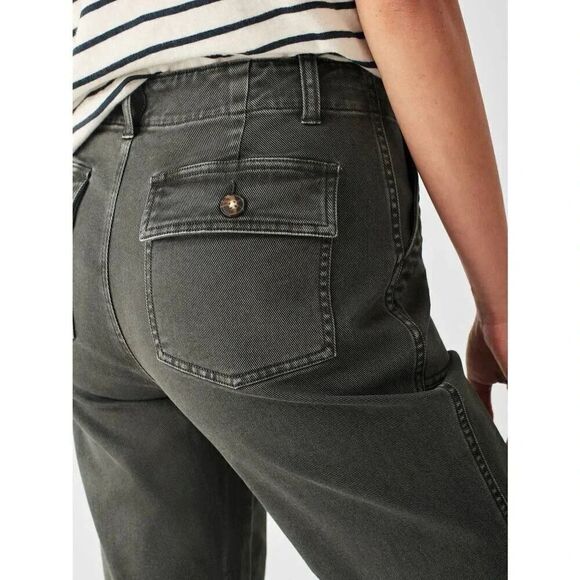 Faherty Slim-Straight Cropped Utility Pants $208 29 - Picture 3 of 12